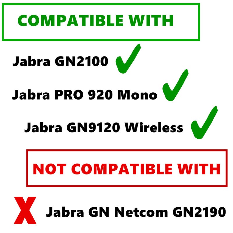 YDYBZB وسادات أذن بديلة متوافقة مع سماعة الرأس اللاسلكية Jabra PRO 920 Mono GN2100 GN9120 وسادات فوم - Image 2